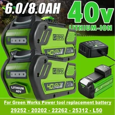 40V For Greenworks G-MAX Lithium Battery 29472 29462 29252 20202 40 Volt/Charger