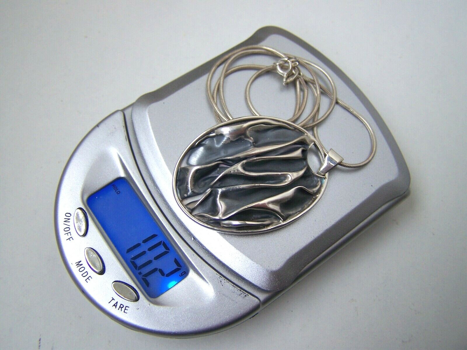 SUPERB SOLID STERLING SILVER LARGE BIG MODERNIST … - image 6