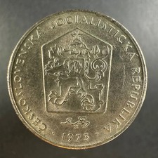 1973 Czechoslovakia 2 Koruny Socialist Republic Coin