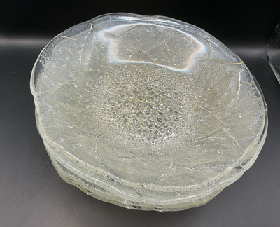 Hoya Mikasa Crystal Dewdrops Sunflower Salad Plates Set of 5 ~ 8.25'' Wide