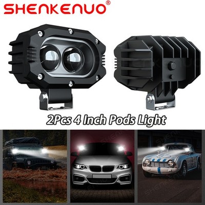 4inch 4000LM LED Work Pods Light Bar Spot Truck Offroad 4WD Driving Fog Light