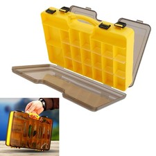 Portable 44 Compartments Fishing Tackle Storage Box, Large Translucent Hard Case