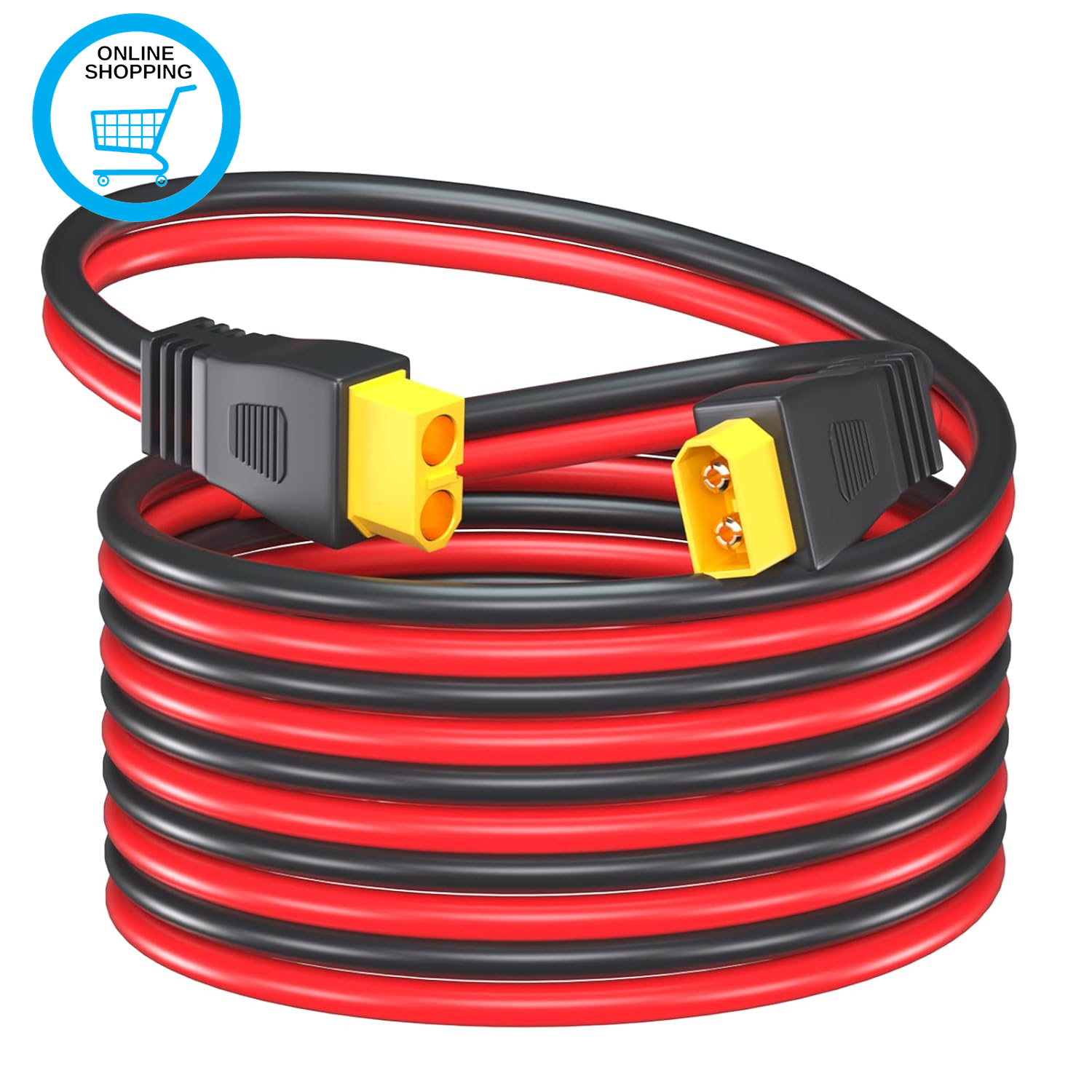 XT60 Male to Female Connector 12AWG 10Ft Extension Cable for RC Battery, Battery