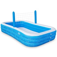 Kiddie Swimming Pool Family Inflatable Pool 118" X 72" X 22"