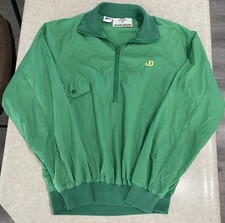 Vtg John Deere Pullover Jacket 1/2 Zip Green Nylon 80’s Men’s Sz M