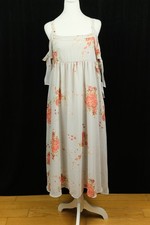 NWT Free People Tied To You Dress Floral Maxi Off Shoulder Sand XS