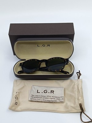 L.G.R Djibouti Bold Sonnenbrille Havana Grün 47-23 Neu Handmade Italy TOP
