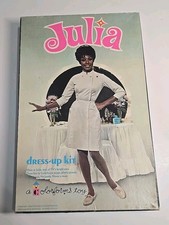 Vintage 1969 Julia Dress up Kit Colorforms Toy Diahann Carroll Tote D 