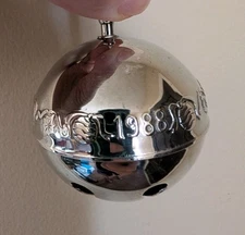 1988 WALLACE SILVER PLATE SLEIGH BELL