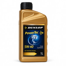 Dunlop 5W-40 Fully Synthetic Motor Oil – 1 Litre | Gold Bottle 6.59 per litre