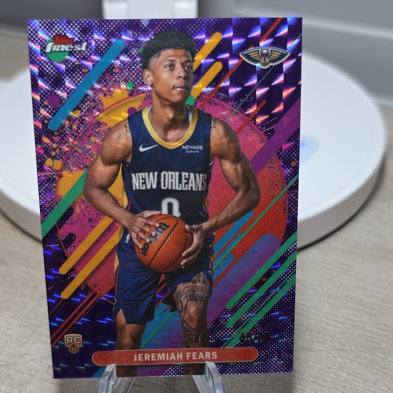 Topps Finest/Chrome NBA Jeremiah Fears Pelicans RC Lot 5 Cards Rare Purple 45/50