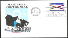🍁Canada   #505    MANITOBA CENTENNIAL     Brand New  1970  Cole First Day Cover