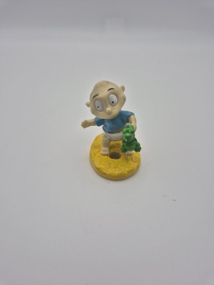 Vintage 90s Rugrats Tommy Pencil Topper with Reptar - Viacom Nickelodeon Figure