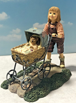 Yesterdays Child AFTERNOON STROLL Casey and Teddy Bear Baxter Figurine 3557 New