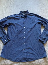 Eddie Bauer Men Plaid Long Sleeve Button-Down Shirt Blue Size TL