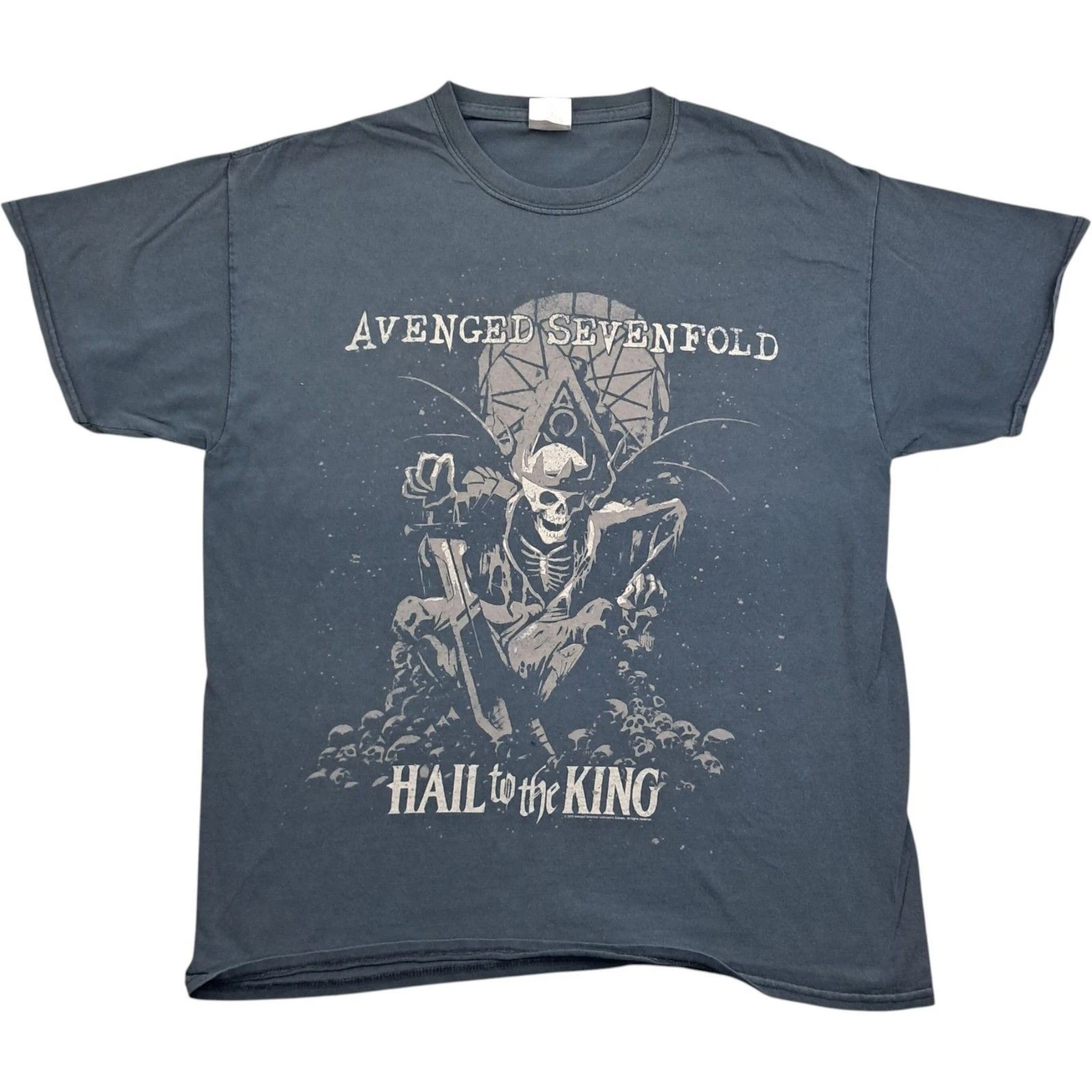 Avenge Sevenfold T Shirt Large Men's Black Hail The King Graphic Band Tour Merch