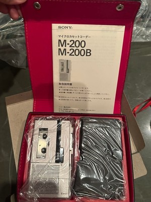 Sony M-200 M-200B Microcassette Corder Recorder Metal Body Works Bland New Rare