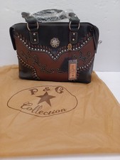 P G Collection Western Style Handbag/Purse -Rhinestones  Studs NEW WITH TAGS
