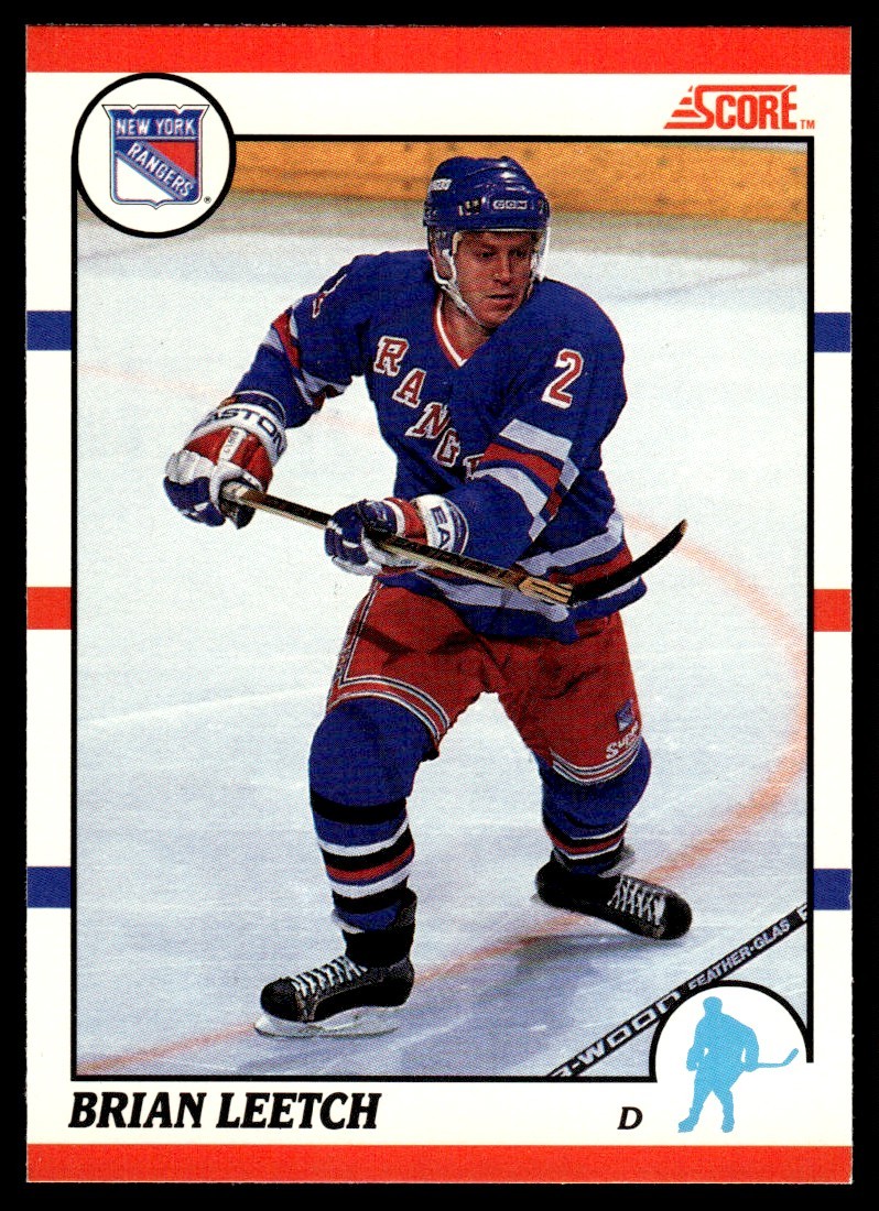 1990-91 Score Canadian Brian Leetch New York Rangers #225