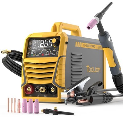Welder 200A Pulse 4 in 1 DC Stick 110V 220V Dual Voltage TOOLIOM TIG Welding