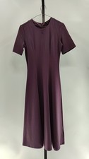 Quince Women Ultra-Stretch Ponte Short Sleeve Midi Dress Dark Orchid Purple XS