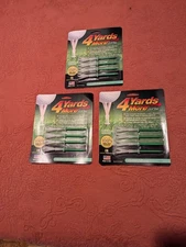 (3) 4 Four Yards More 4" Golf Tees 4 pack GREEN 12 TOTAL TEES