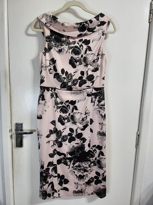 Debenhams Debut Kleid 10 rosa schwarz Hochzeit Ascot Anlass formell Mutter Braut