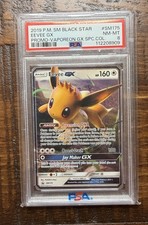 2019 POKEMON SM BLACK STAR PROMO VAPOREON GX SPECIAL COLL #SM175 EEVEE GX PSA 8