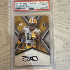 2023 WILD CARD MATTE JAYDEN REED  X-PLODE White  XP AU-Gold  2/2 PSA 10 Rc Rare