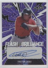 2021 Leaf Flash of Brilliance Purple 47/75 Triston Casas #FB-TC1 Auto 0tw4