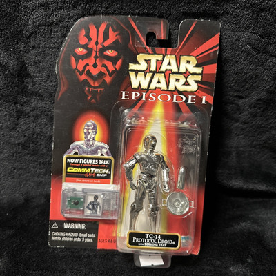 Star Wars Eplsode 1 TC-14 Protocol  Droid Hasbro Comtech Chip 1999
