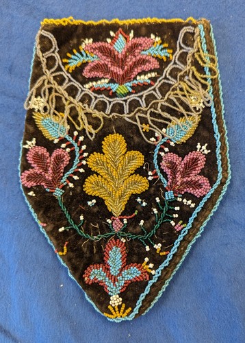 Native American Beaded Bag 5 Sided 7.5" X 5"