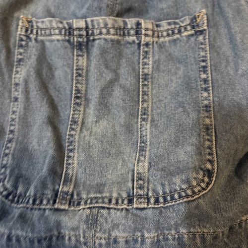 GAP Denim Overall Shorts Women’s XL Tall Blue (J6) - Picture 5 of 10