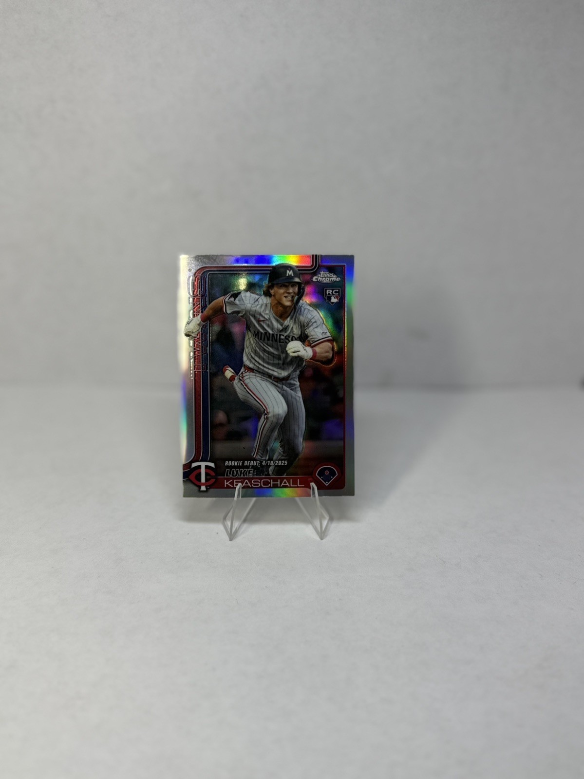2025 Topps Chrome Update #USC134 Refractor Luke Keaschall (RC) Rookie Debut
