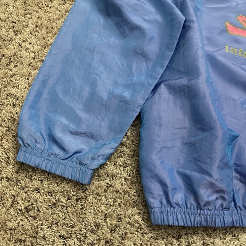 Vintage 90s Surf Style Blue Iridescent Windbreaker Jacket Quarter Zip One Size - Picture 7 of 14