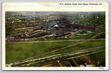 Atlantic Coast Line Railroad Shops Waycross Georgia GA 1942 Postcard
