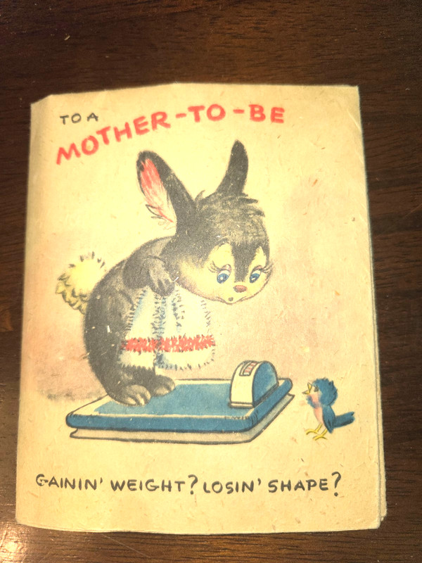 Vintage Hallmark Greeting Card About Getting Bigger While Pregnant