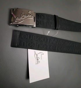 Christian Louboutin 85cmベルト!! CL Logo - Belt - Calf leather - Black - Christian Louboutin United