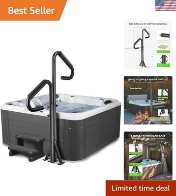 Hot Tub Handrails - Adjustable 43-53  w/ 360° Swivel, 400LBS Capacity