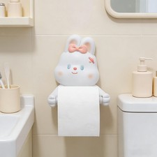 Rabbit Toilet Paper Roll Holder Lovely Premium Practical Sturdy Wall Mounted
