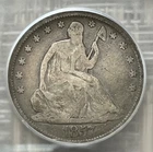 1857 Seated Liberty half dollar, ICG VG-8 details