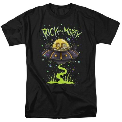 Rick and Morty UFO Men s T-Shirt S-5XL Officially Licensed Cartoon Tee