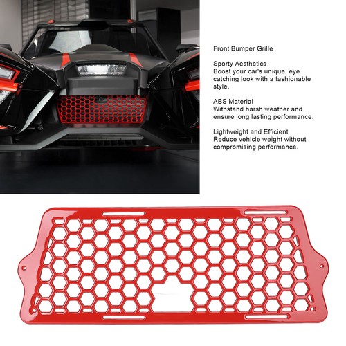 Ι Red Front Bumper Grille Easy Installation Front Grille Cover Trim For - Picture 8 of 12