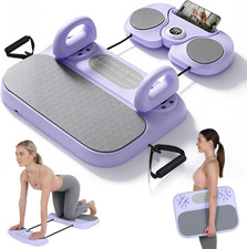 Pilates Board, 6-In-1 Pilates Reformer for Core Full Body Workout, Portable Ho