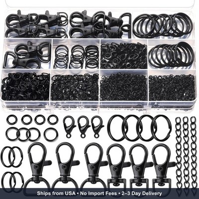 Teenitor 524PCS Keychain Making Kit, Keychain Craft Supplies Key Chain Clips, La
