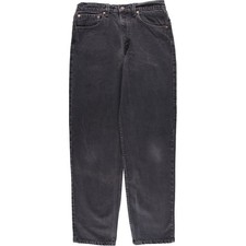 Vintage 90'S Levi's 00550-0260 Relaxed Fit Tapered Black Denim Pants Made in...