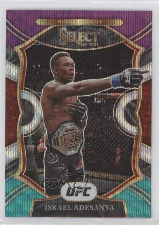 2021 Panini Select UFC Concourse Tri-Color Prizm Israel Adesanya #64 1b8