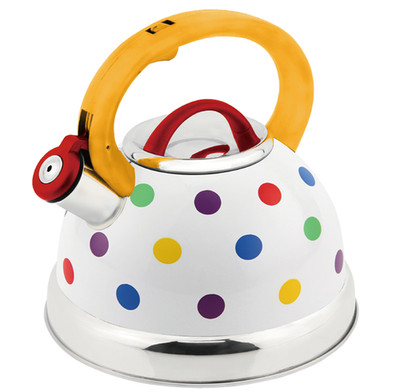 Haus Roland Colorful Polka Dot Stainless Steel Whistling Kettle 3.2 qt