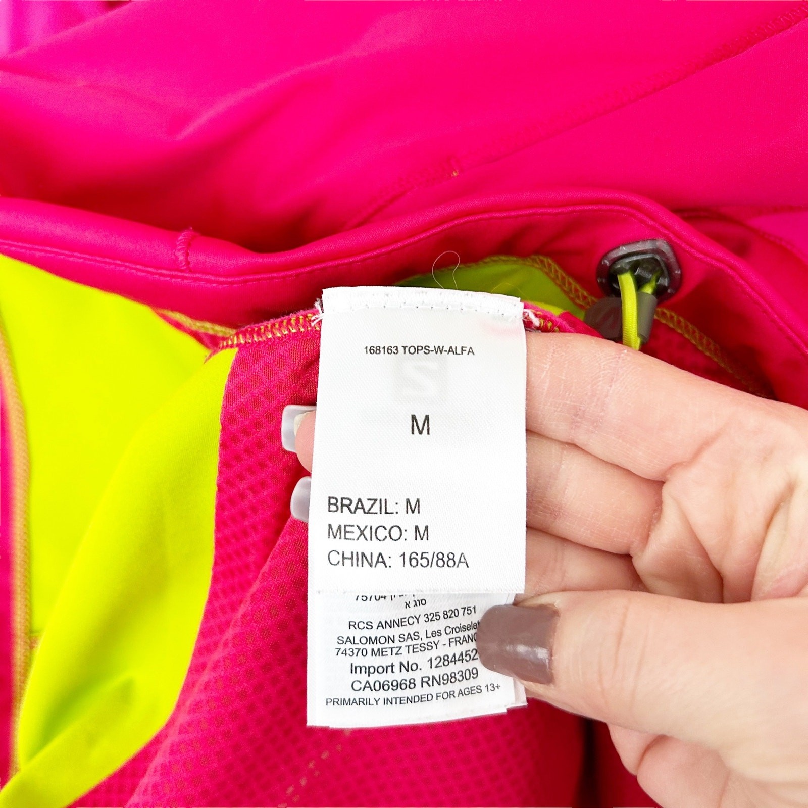 Giacca Salomon rosa soft shell full zip taglia M