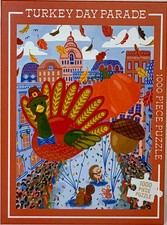 NEW Turkey Day Parade 1000 Piece Jigsaw Puzzle Thanksgiving Kristina Hultkrantz